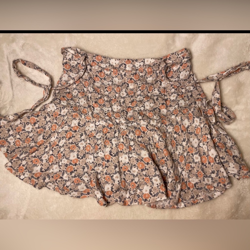 Floral skirt with built in shorts